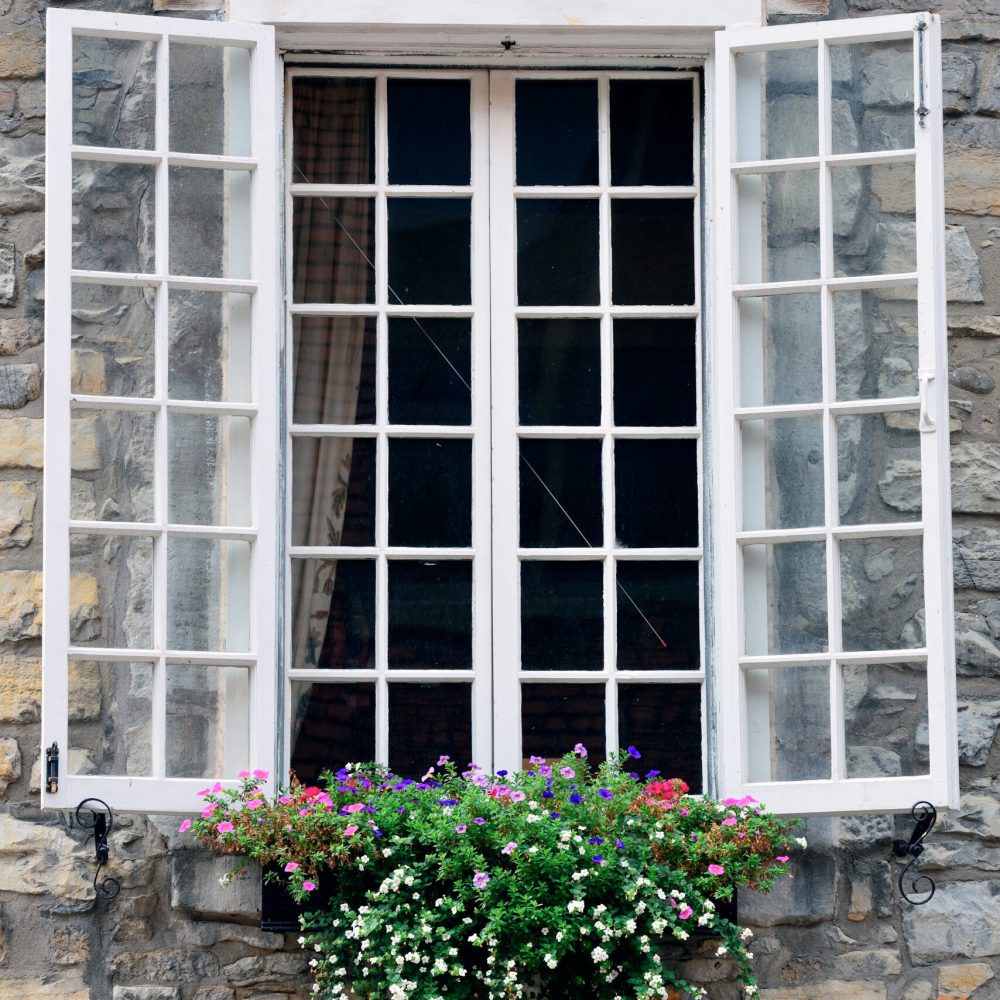 Window on street in Montreal Canada